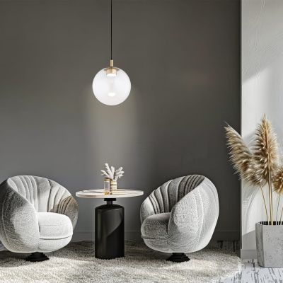 Argon Sacramento lampa wisząca 1x12 W przezroczysta-złota 8828