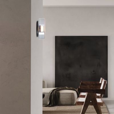 Argon Tampa kinkiet 1x12 W czarny-przydymiony 8833