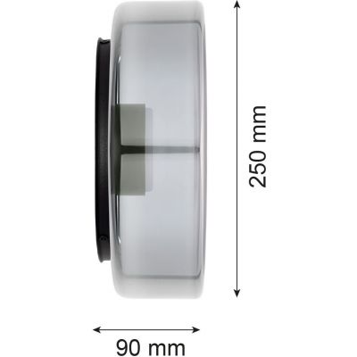 Argon Tampa kinkiet 1x12 W czarny-przydymiony 8833