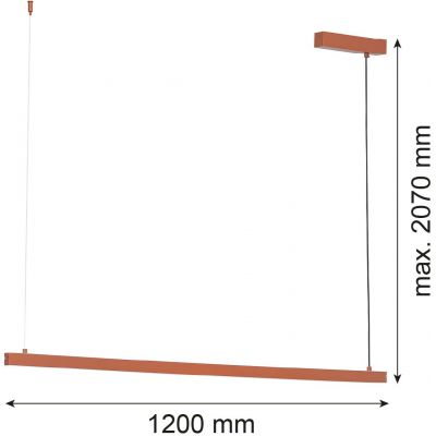 Argon Miami lampa wisząca 1x37 W brązowa 8834