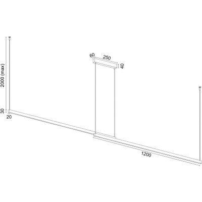 Argon Miami lampa wisząca 2x74 W złota 8839