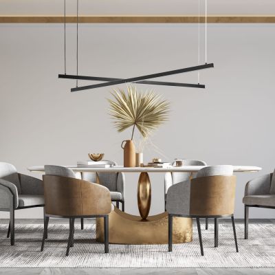 Argon Miami lampa wisząca 2x74 W czarna 8838