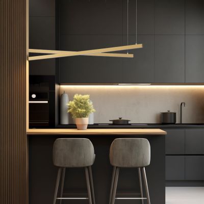 Argon Miami lampa wisząca 2x74 W złota 8839