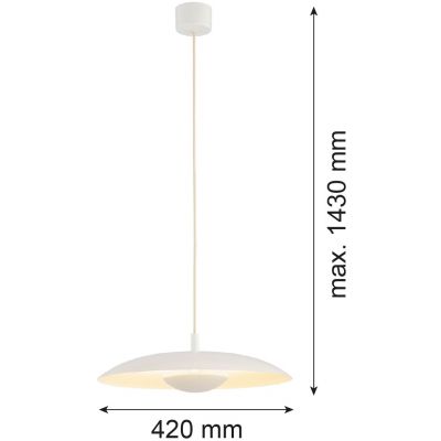 Argon Bolton lampa wisząca 1x12,5 W biała 8867