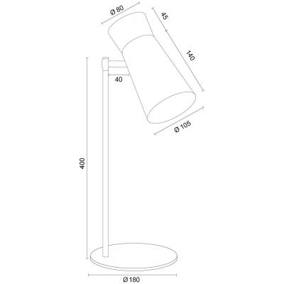 Argon Lord lampa biurkowa 1x7 W czarna 8875