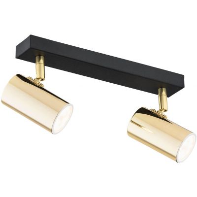 Argon Lagos lampa podsufitowa 2x5W mosiądz/czarny 889