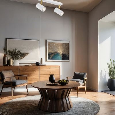 Argon Lagos lampa podsufitowa 2x5W mosiądz/biały 890