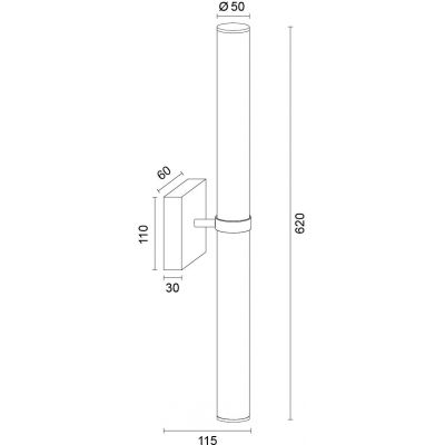 Argon Batumi kinkiet 1x24 W mosiądz-opal 8926