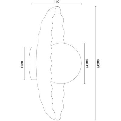 Argon Boll kinkiet 1x6 W opal-granatowy 8933