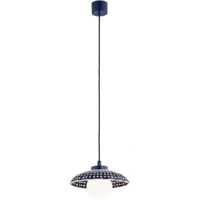 Argon Boll lampa wisząca 1x6 W opal-granatowa 8948
