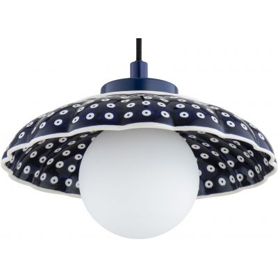 Argon Boll lampa wisząca 1x6 W opal-granatowa 8948
