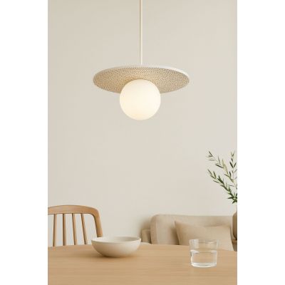 Argon Boll lampa wisząca 1x6 W biała-opal-granatowa 8949