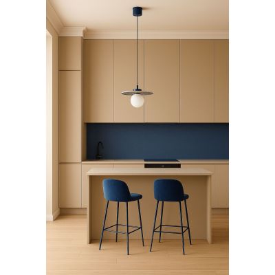 Argon Boll lampa wisząca 1x6 W opal-granatowa 8950