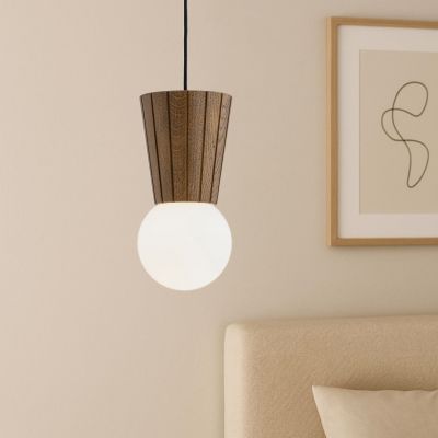 Argon Volante lampa wisząca 1x6 W drewno-opal 8952