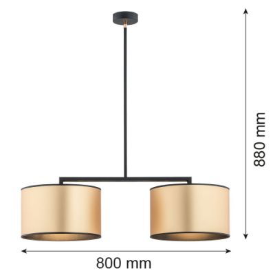 Argon Karin lampa podsufitowa 2x15W złoty/czarny 898