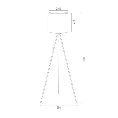 Argon Hilary lampa stojąca 1x15W czarny/biały 4084