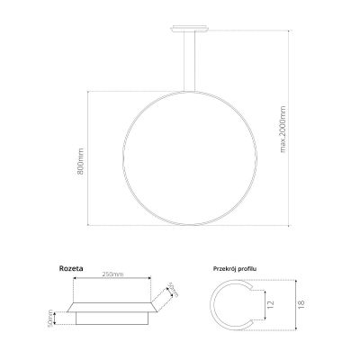 Altavola Design Ledowe Okręgi lampa wisząca 1x30W LED biały LA073/X_80_in_4k_white