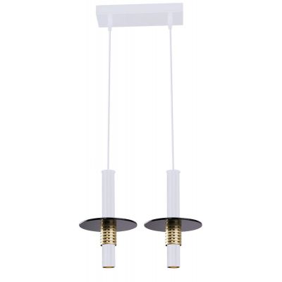 Amplex Alvito lampa wisząca 2x25W biała/złota 0534