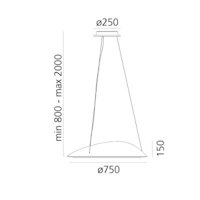 Artemide Ameluna lampa wisząca 1x41W przezroczysty 1401010APP