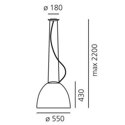 Artemide Nur lampa wisząca 1x205W szary antracyt A240600