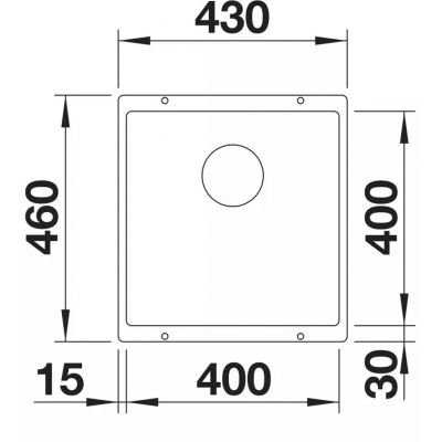 Blanco Rotan 400-U zlewozmywak granitowy 40x40 cm biały 521334