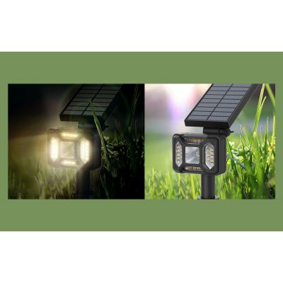 BlitzWolf lampa solarna zewnętrzna z czujnikiem zmierzchu LED czarna BW-OLT5