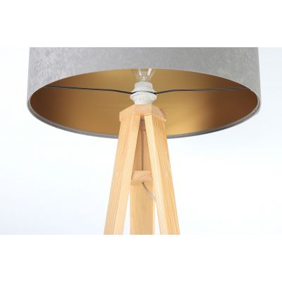 BPS Koncept Standard HomeLight Kamelia lampa stojąca 1x60W szary/złoty 010P-014-40