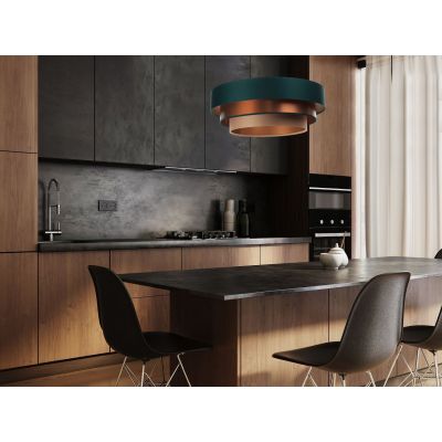 BPS Koncept Triniti lampa wisząca 1x60 W zielona-miedź 050-084-60