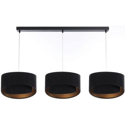 BPS Koncept Galaxy lampa wisząca 3x60 W czarna-złota 060-L3-009CZ