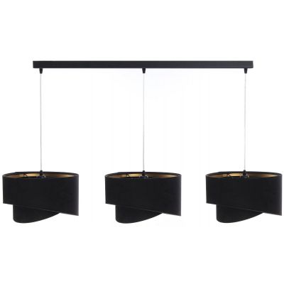 BPS Koncept Galaxy lampa wisząca 3x60 W czarna-złota 060-L3-009CZ