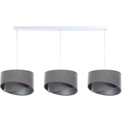 BPS Koncept Galaxy lampa wisząca 3x60 W biała-szary/popielaty-srebrna 060-L3-013