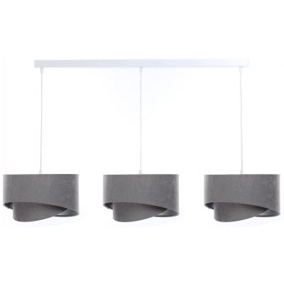 BPS Koncept Galaxy lampa wisząca 3x60 W biała-szary/popielaty-srebrna 060-L3-013
