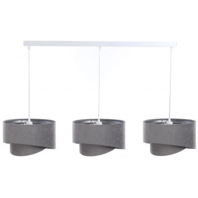 BPS Koncept Galaxy lampa wisząca 3x60 W biała-szary/popielaty-srebrna 060-L3-013