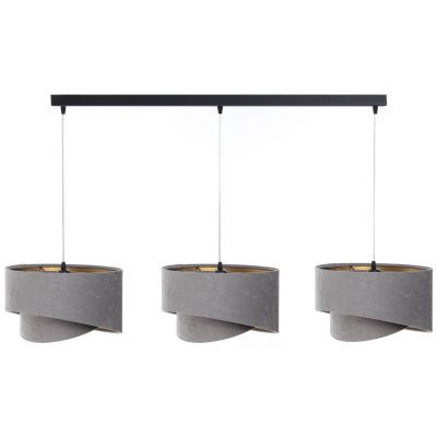 BPS Koncept Galaxy lampa wisząca 3x60 W czarna-złota-szary/popielaty 060-L3-014CZ