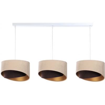 BPS Koncept Galaxy lampa wisząca 3x60 W biała-złota-brązowa-beżowa 060-L3-019