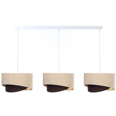 BPS Koncept Galaxy lampa wisząca 3x60 W biała-złota-brązowa-beżowa 060-L3-019