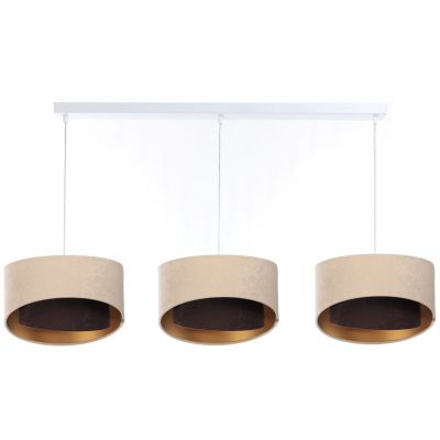 BPS Koncept Galaxy lampa wisząca 3x60 W biała-złota-brązowa-beżowa 060-L3-019