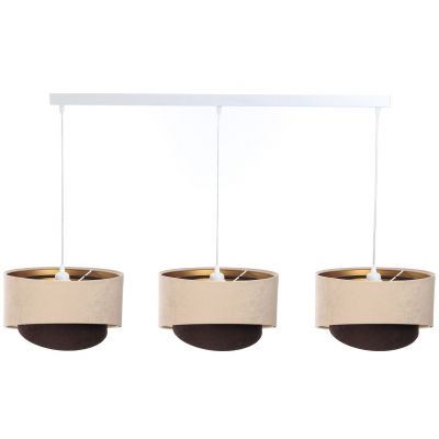 BPS Koncept Galaxy lampa wisząca 3x60 W biała-złota-brązowa-beżowa 060-L3-019