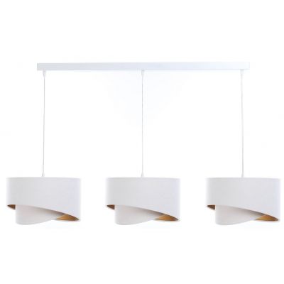 BPS Koncept Galaxy lampa wisząca 3x60 W biała-złota 060-L3-062