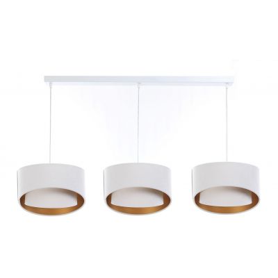 BPS Koncept Galaxy lampa wisząca 3x60 W biała-złota 060-L3-062