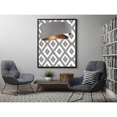 BPS Koncept Galaxy lampa wisząca 1x60 W biała-złota-szary/popielaty 060-024