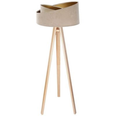 BPS Koncept Galaxy lampa stojąca 1x60 W złota-drewno 060P-029