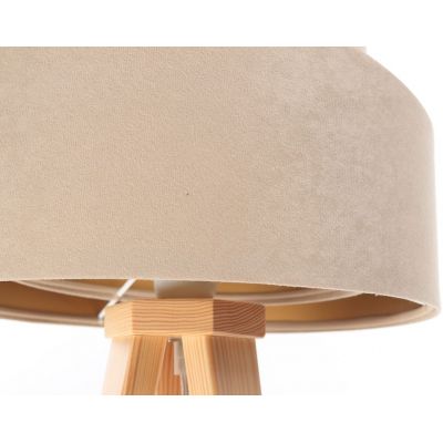 BPS Koncept Galaxy lampa stołowa 1x60W złoty/beżowy/drewno 060S-029