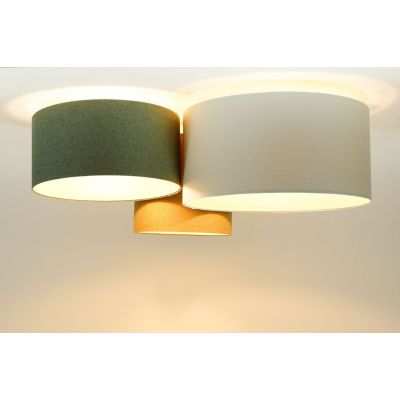 BPS Koncept Boho Ellegant lampa podsufitowa 3x60W brązowy/zielony 080-069