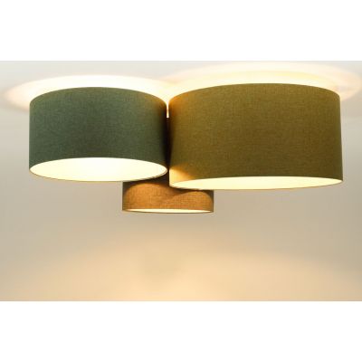 BPS Koncept Boho Ellegant lampa podsufitowa 3x60W brązowy/zielony/miodowy 080-071