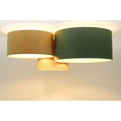 BPS Koncept Boho Ellegant lampa podsufitowa 3x60W brązowy/zielony 080-081