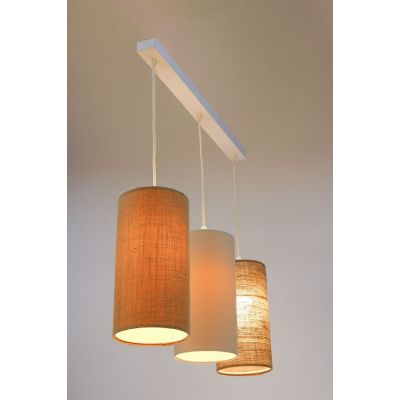 BPS Koncept Boho Ellegant Slim lampa wisząca 3x60W beżowa/brązowa 0T0-L3-012