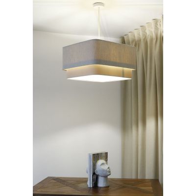 BPS Koncept Kwadro duo lampa wisząca 1x60 W kremowa-beżowa KWD-002