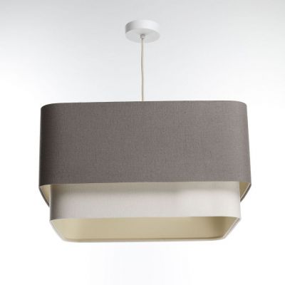 BPS Koncept Kwadro duo lampa wisząca 1x60 W szarobrązowa-kremowa-beżowa KWD-003