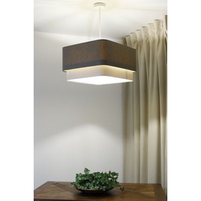 BPS Koncept Kwadro duo lampa wisząca 1x60 W szarobrązowa-kremowa-beżowa KWD-003